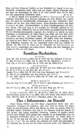 Das "Johanneum" im Urwald