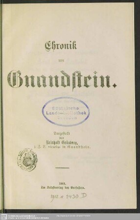 Chronik von Gnandstein
