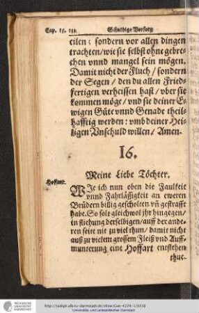 16. Meine Liebe Töchter
