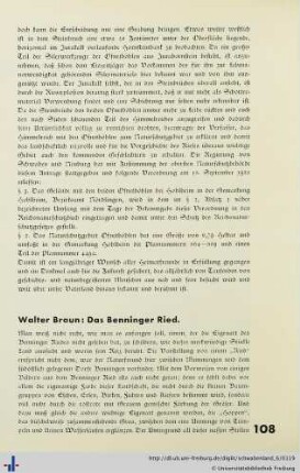 Das Benninger Ried.
