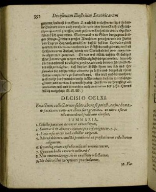 Decisio CCLXI. - Decisio CCLXV.