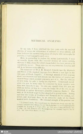 Metrical Analysis