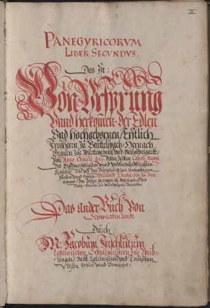 Panegyrica, Buch 2 und 3 (1589/90) - BSB Cgm 5283