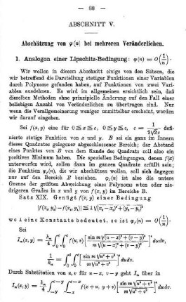 1. Analogon einer Lipschitz-Bedingung: ...(n) = 0 (1/n).
