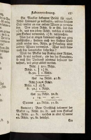 187-201, Faktorey-Rechnung.