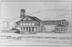 Entwurf für den Ausbau des Eduard-Müller-Krematoriums in Hagen
