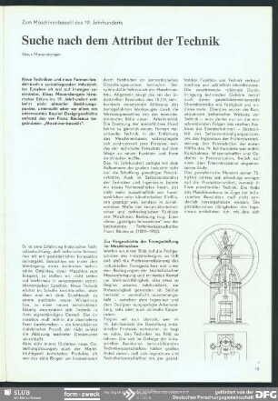 Suche nach dem Attribut der Technik : Innovation und Design