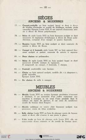 Siéges (Nr. 77-85)