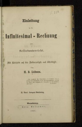 Th. 2: Integral-Rechnung
