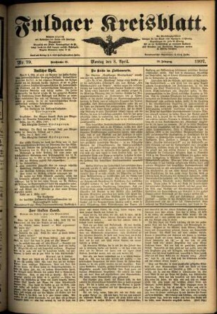 Ausgabe vom Montag, den 08. April 1907.