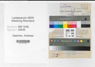 Entnazifizierung Andreas Gaertner , geb. 02.12.1893 (Reklamemaler)