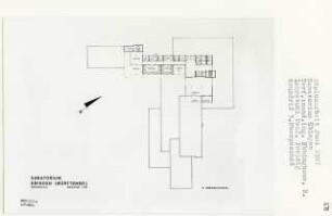 Sanatorium Ebingen (Diplomarbeit bei Peter Poelzig): Grundriss 5. Obergeschoss 1:200