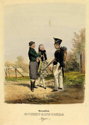 Uniformbild, Soldat der Infanterie vom Herzogtum Sachsen Altenburg