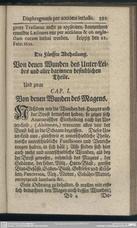Die fünffte Abtheilung