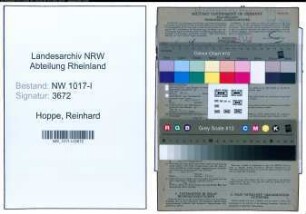 Entnazifizierung Reinhard Hoppe , geb. 25.03.1901 (Angestellter)