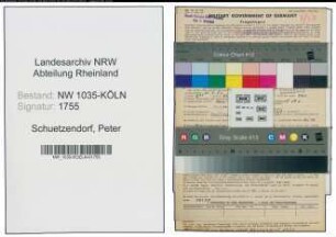 Entnazifizierung Peter Schuetzendorf , geb. 30.09.1901 (Betriebsfuehrer)