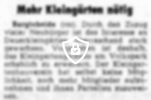 Mehr Kleingärten nötig