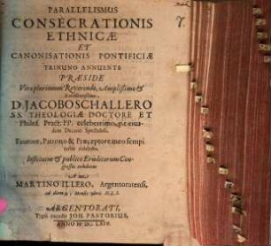 Parallelismus consecrationis ethnicae et canonisationis pontificiae