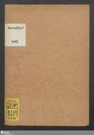 Heimatfest der Stadt Radeberg : 25.6.-30.6.55 : Festschrift