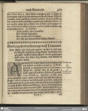 Am dreyzehenden sonntage nach Trinitatis