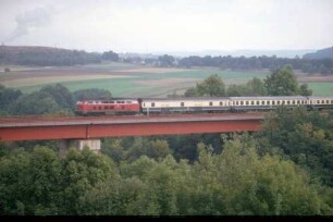 Vellberg Lok 218 999 Bühlerviadukt D2550 UIC-X-Wagen