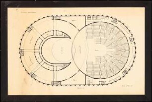 Deutsches Festspielhaus (Theater der 10.000), Berlin: Grundriss in Parketthöhe 1:100