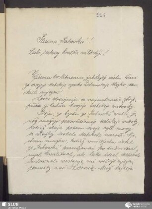 [postrowny list wot: Mikławš Hajna, 14.05.1906]