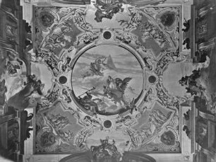 Fresken — Fresken des Tanzsaals — Bellerophon auf Pegasus