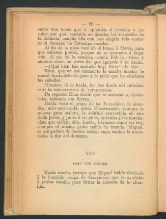 VIII - Bajo los sauces