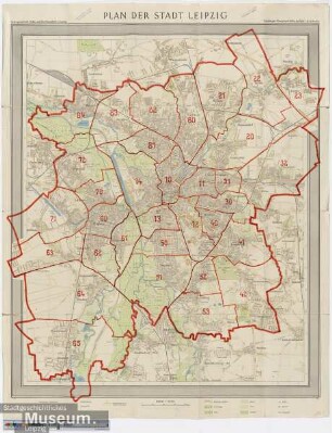 Plan der Stadt Leipzig