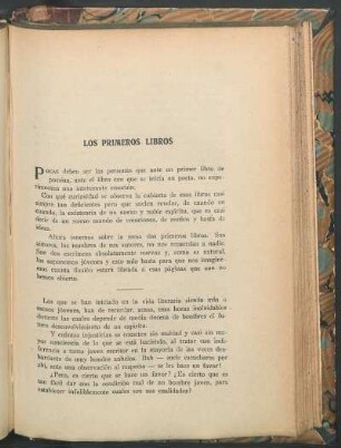 Los primeros libros