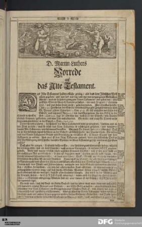 D. Martin Luthers Vorrede auf das Alte Testament.