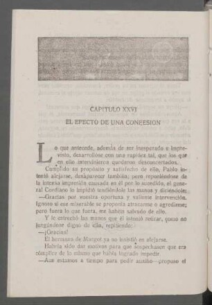 Capítulo XXVI - El efecto de una confesión