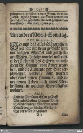 Am andern Advent-Sonntag