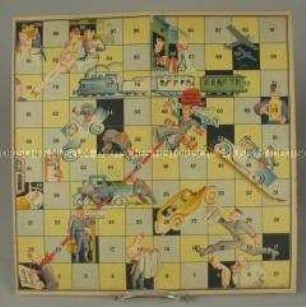Spielplan für zwei Spiele, mit Spielanleitung