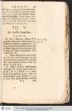 LIB. I. TIT. V. De Pactis Dotalibus