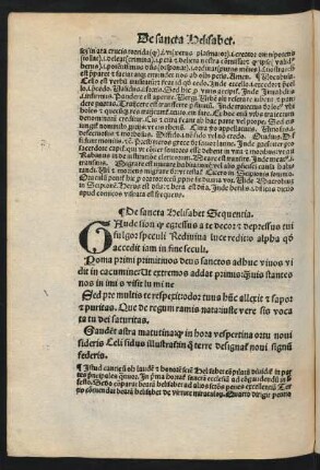 De sancta Helisabet Sequentia.