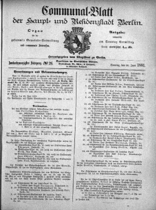 1881,26: No. 26, 26. Juni 1881