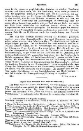383-387, Begriff und Grenzen der Kriminalstatistik