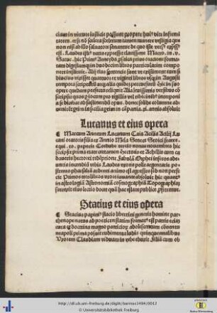 Stacius et eius opera.