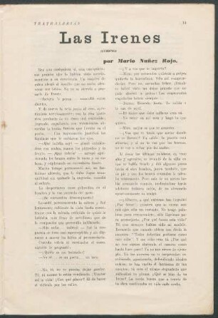 Las Irenes : (Cuento)