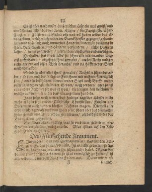 Das Fünfzehende Argument.