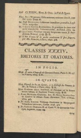 Classis XXXIV. Rhetores Et Oratores