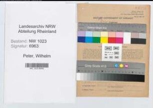Entnazifizierung Wilhelm Peter , geb. 08.08.1905 (Verw.Beamter)