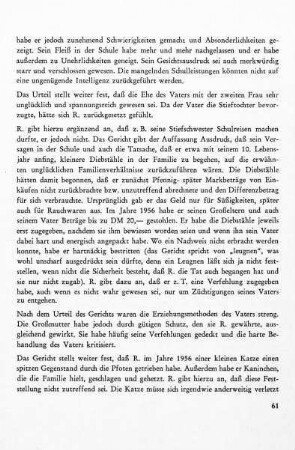 Zweiter Teil: Kurzanalyse eines jugendlichen Mörders