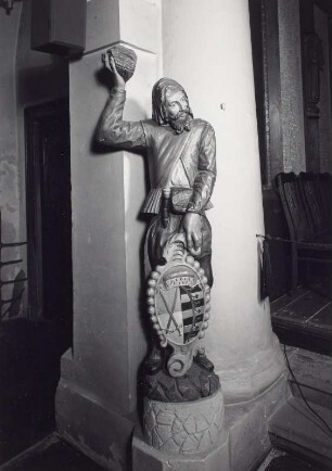 Bergmann als Wappenhalter