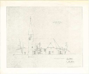Gsaenger, Gustav; Brückenau (Bayern); Ev. Kirche - Ostseite (Ansicht)