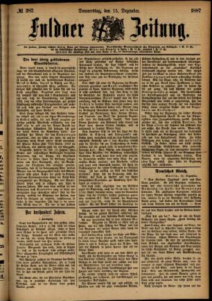Ausgabe vom Donnerstag, den 15. Dezember 1887.