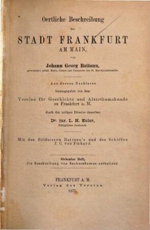 Oertliche Beschreibung der Stadt Frankfurt am Main, 7. Die Beschreibung von Sachsenhausen