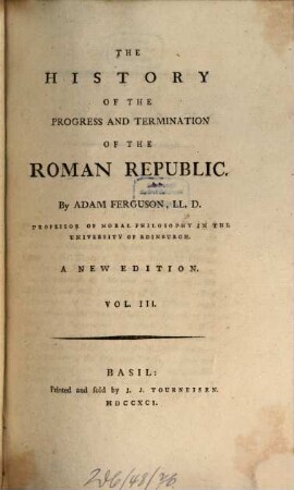 The history of the progress and termination of the Roman republic, 3